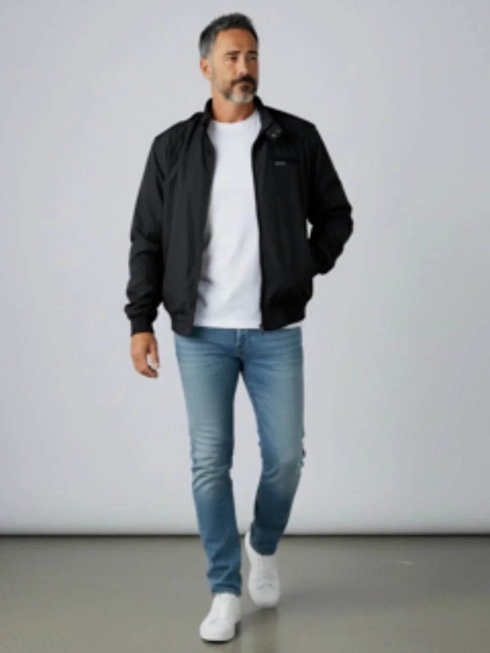 Members Only Iconic Racer Jacket Men's LARGE Bomber Jacket Black